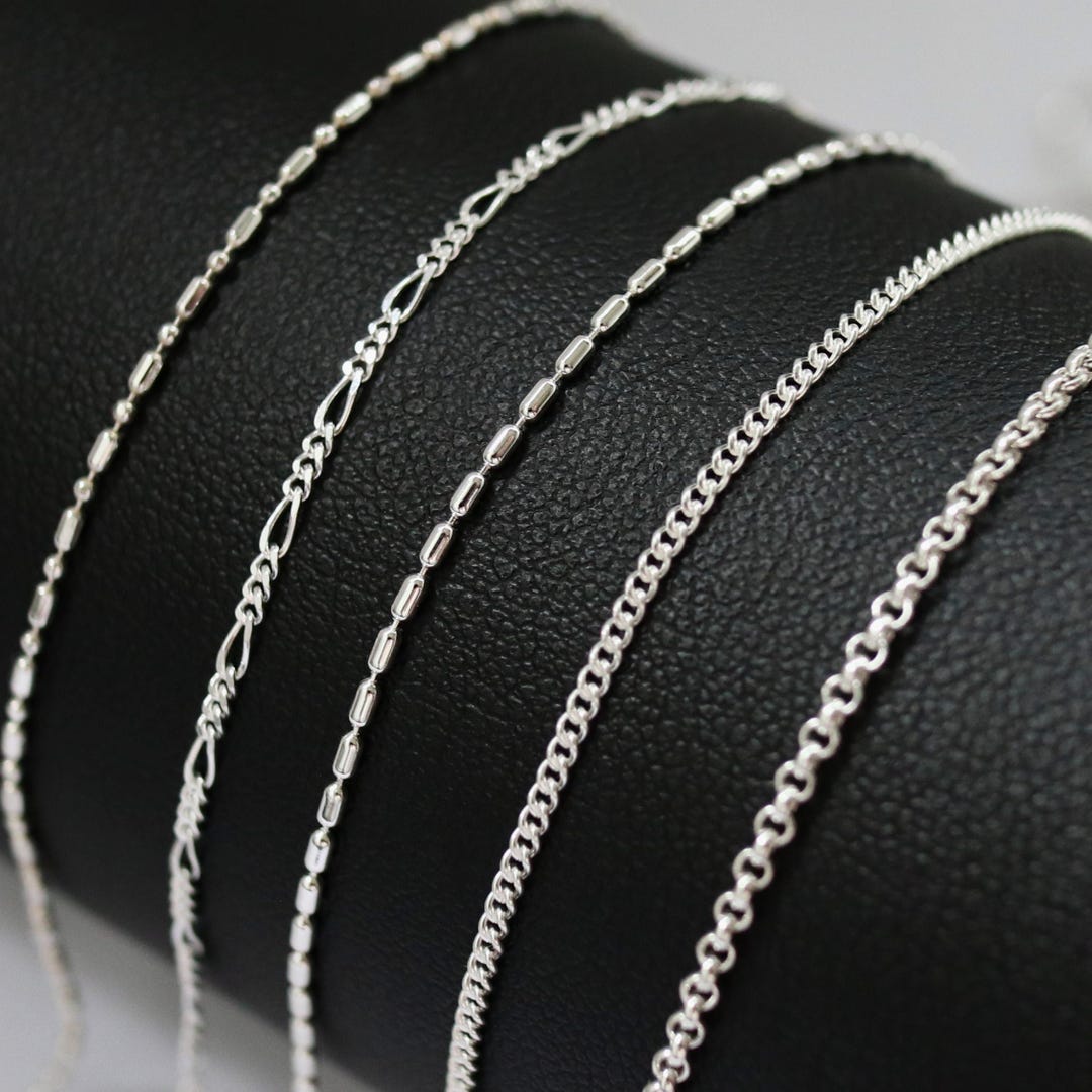 925 Sterling Silver Chain, Skinny Chain, Layering Necklace, Unisex — free download