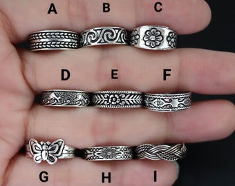 925 Sterling Silver Toe Ring, Adjustable Midi Ring, Knuckle Ring, Flower Design, Kid Ring, Pinky Ring, Bohemian ring, Minimalist toe ring