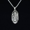 Sterling Silver Santa Muerte Pendant Necklace – Mexican Folk Saint Jewelry,Protection Amulet, Gothic Pendant, Death Goodness, Mexican Amulet product logo
