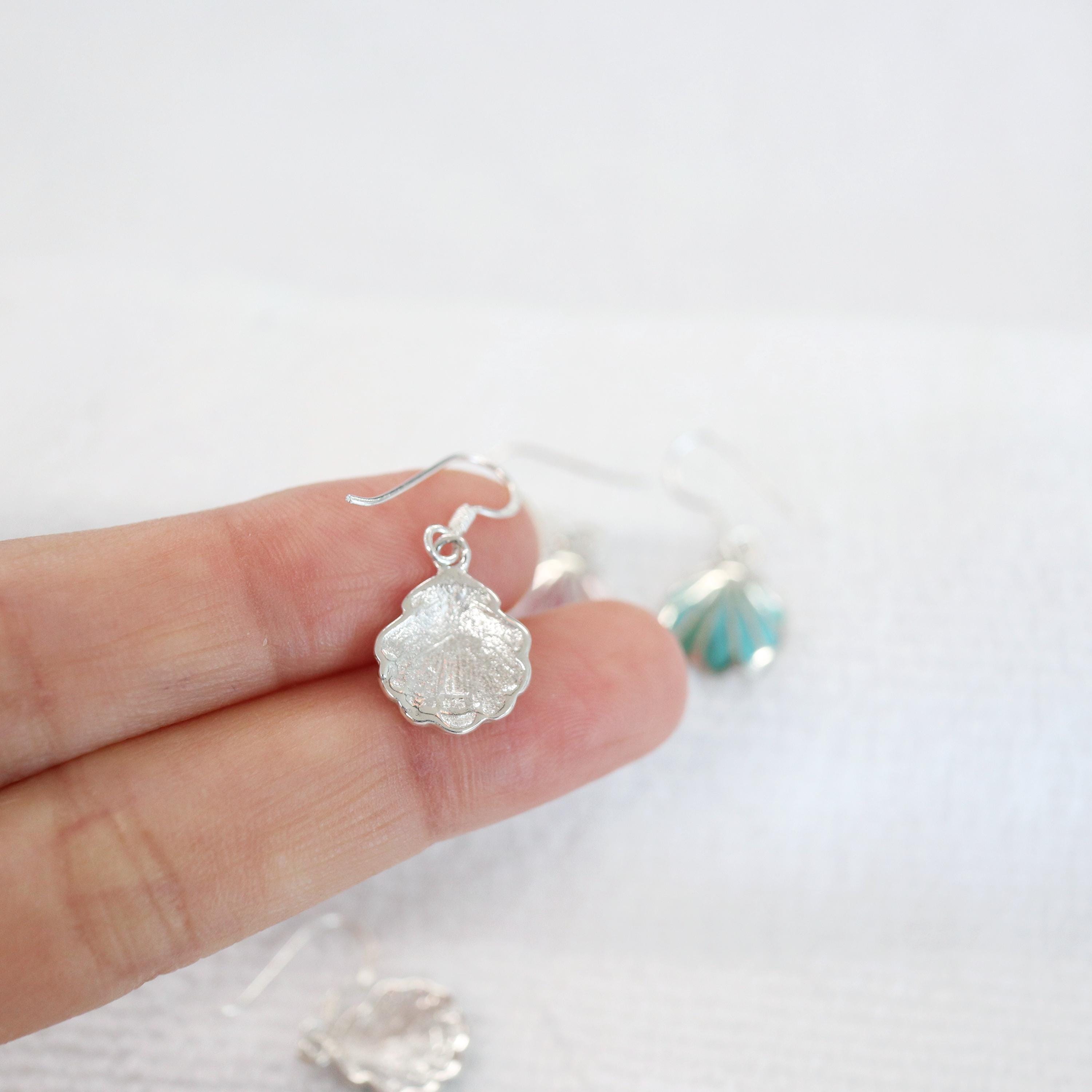 Orecchini argento 925 conchiglia pendente bianchi HOLYART | vendita online su HOLYART