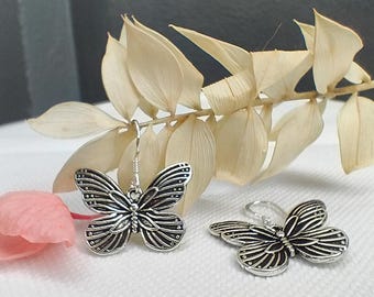 925 Sterling Silver Earrings, Butterfly Earrings, Butterfly Drop Earrings, Butterfly Dangle Earrings, Animal Earrings, Small Butterfly