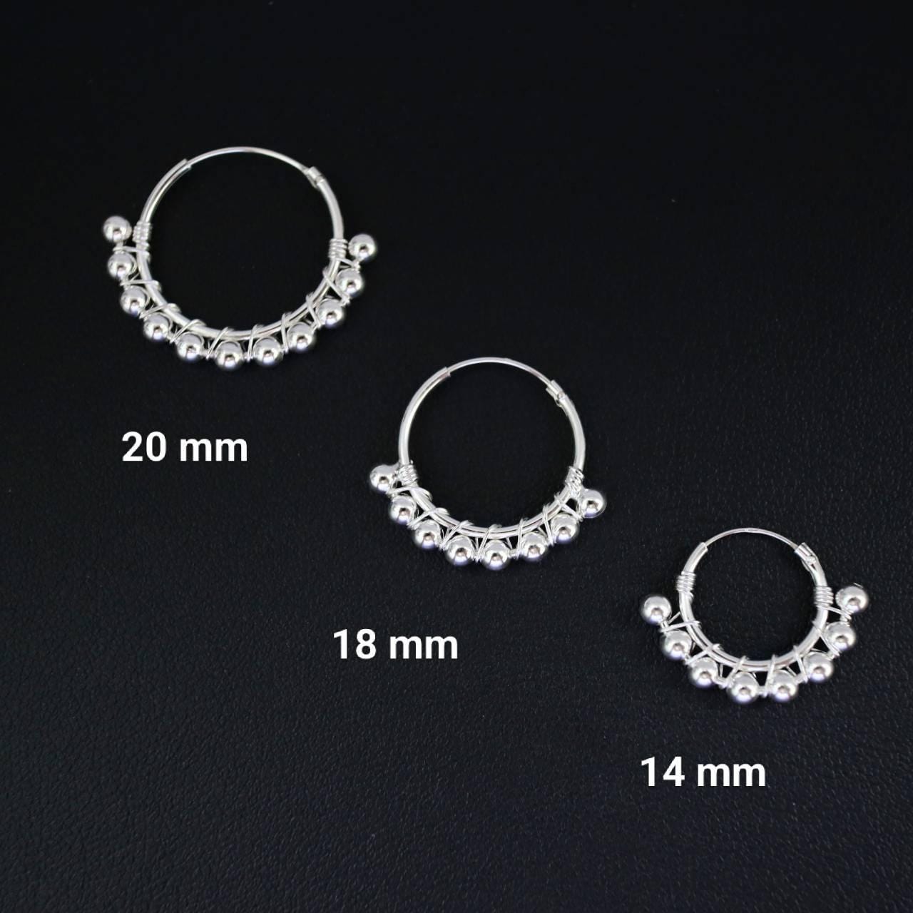 Orecchini in Argento Cerchietto Bali Hoop