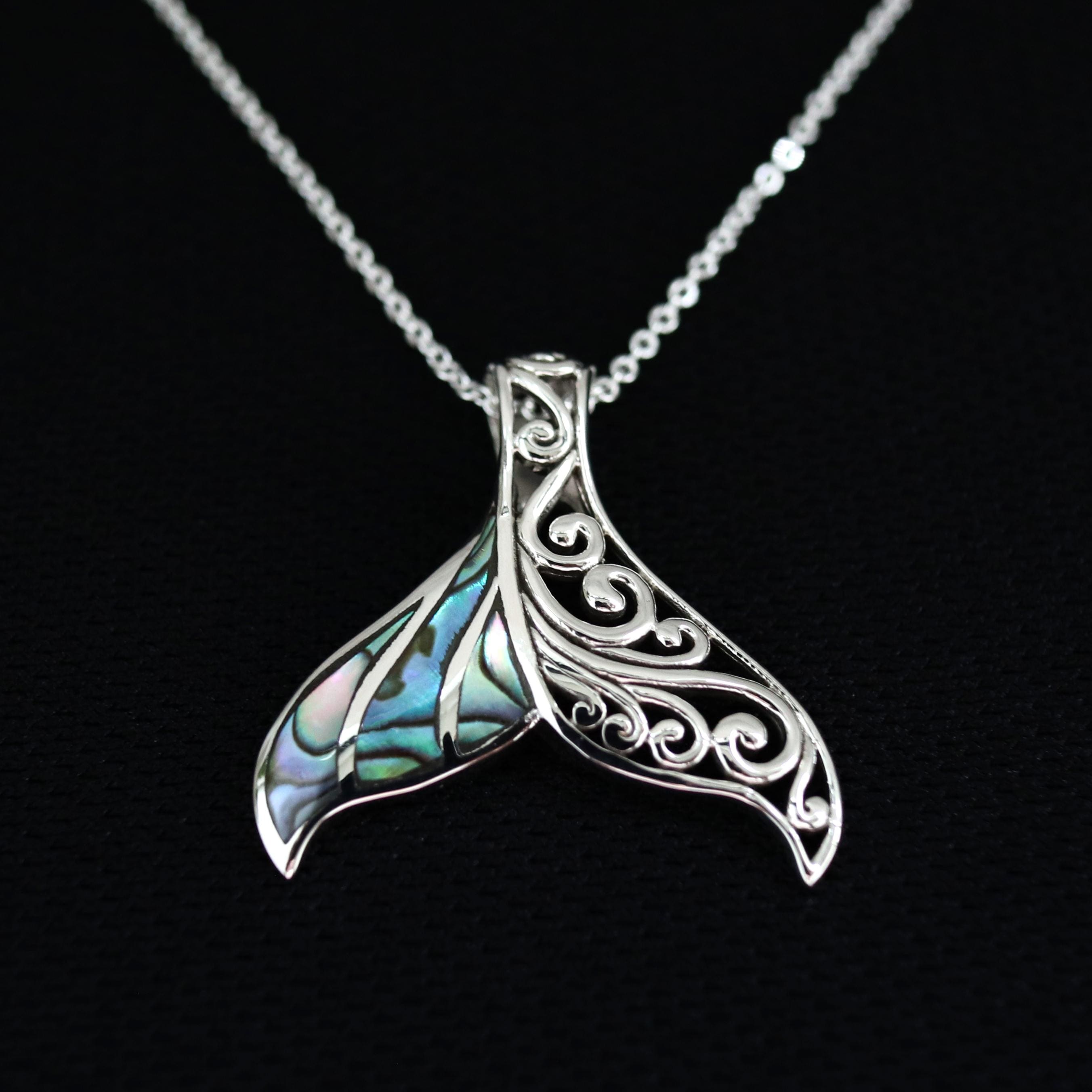 Collana Con Coda Di Balena In Argento Sterling 925 - Ciondolo - Foto 10