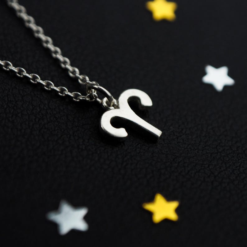 925 Sterling Silver, Tiny Zodiac Pendant, Horoscope Necklace, Aries ...