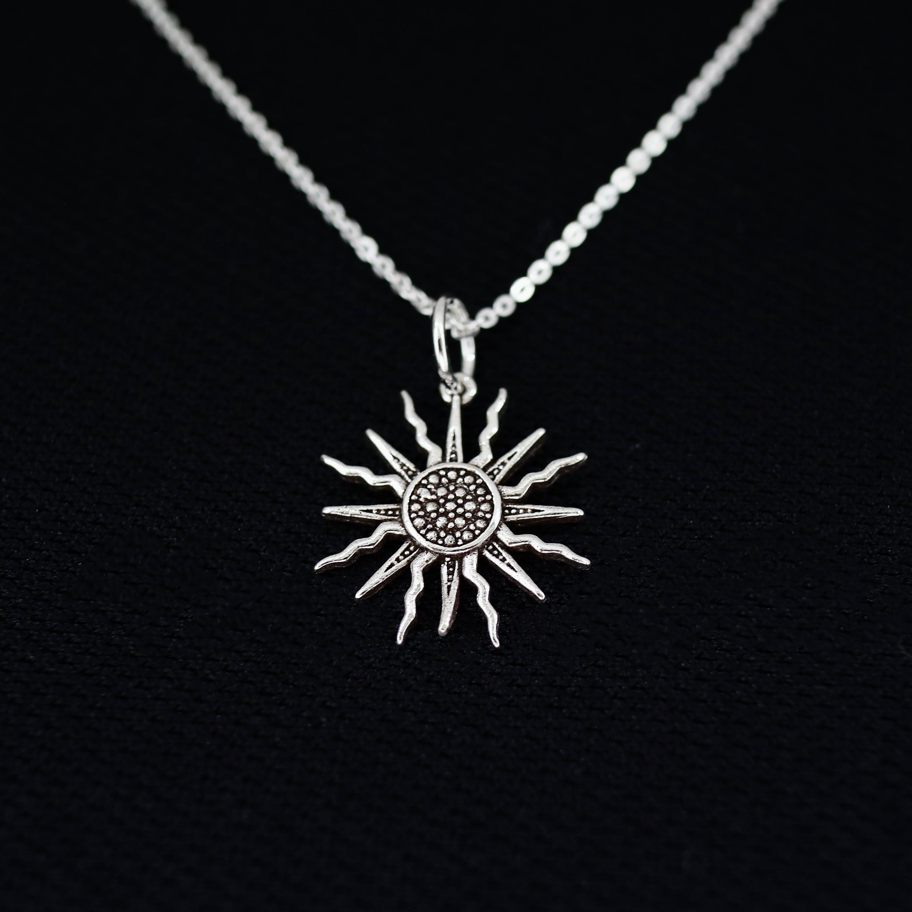 925 Sun Necklace - Etsy