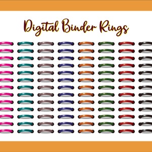 Digital Binder rings, goodnote Stickers, Pre-cropped sticker