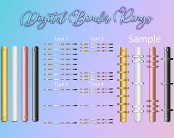 Pierścienie do segregatorów cyfrowych, naklejki na pierścienie do planera iPada, wstępnie przycięte naklejki