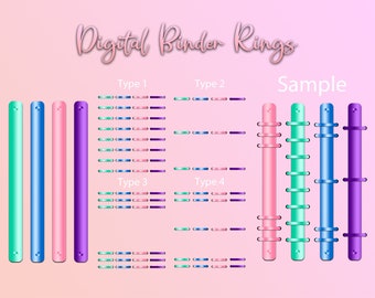 Pierścienie do segregatorów cyfrowych, naklejki na pierścienie do planera iPada, wstępnie przycięte naklejki