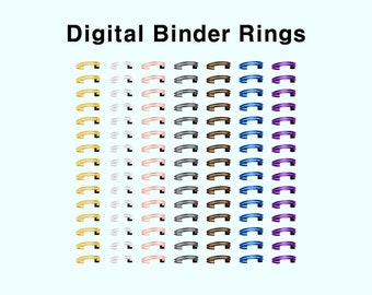 Pierścienie do segregatorów Digital Planner, naklejki na pierścienie iPad