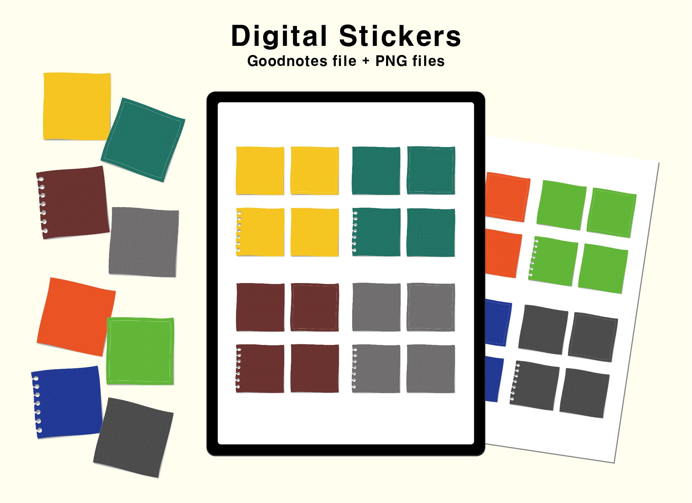 Goodnotes Stickers Digital Planner Note Postits Memo Etsy