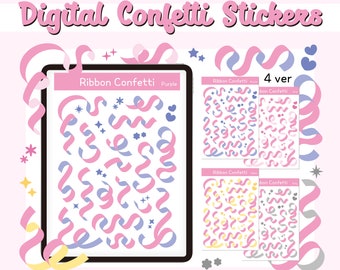 Cyfrowe naklejki konfetti/naklejki z dobrymi notatkami/wstępnie przycięte naklejki