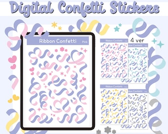 Cyfrowe naklejki konfetti/naklejki z dobrymi notatkami/wstępnie przycięte naklejki