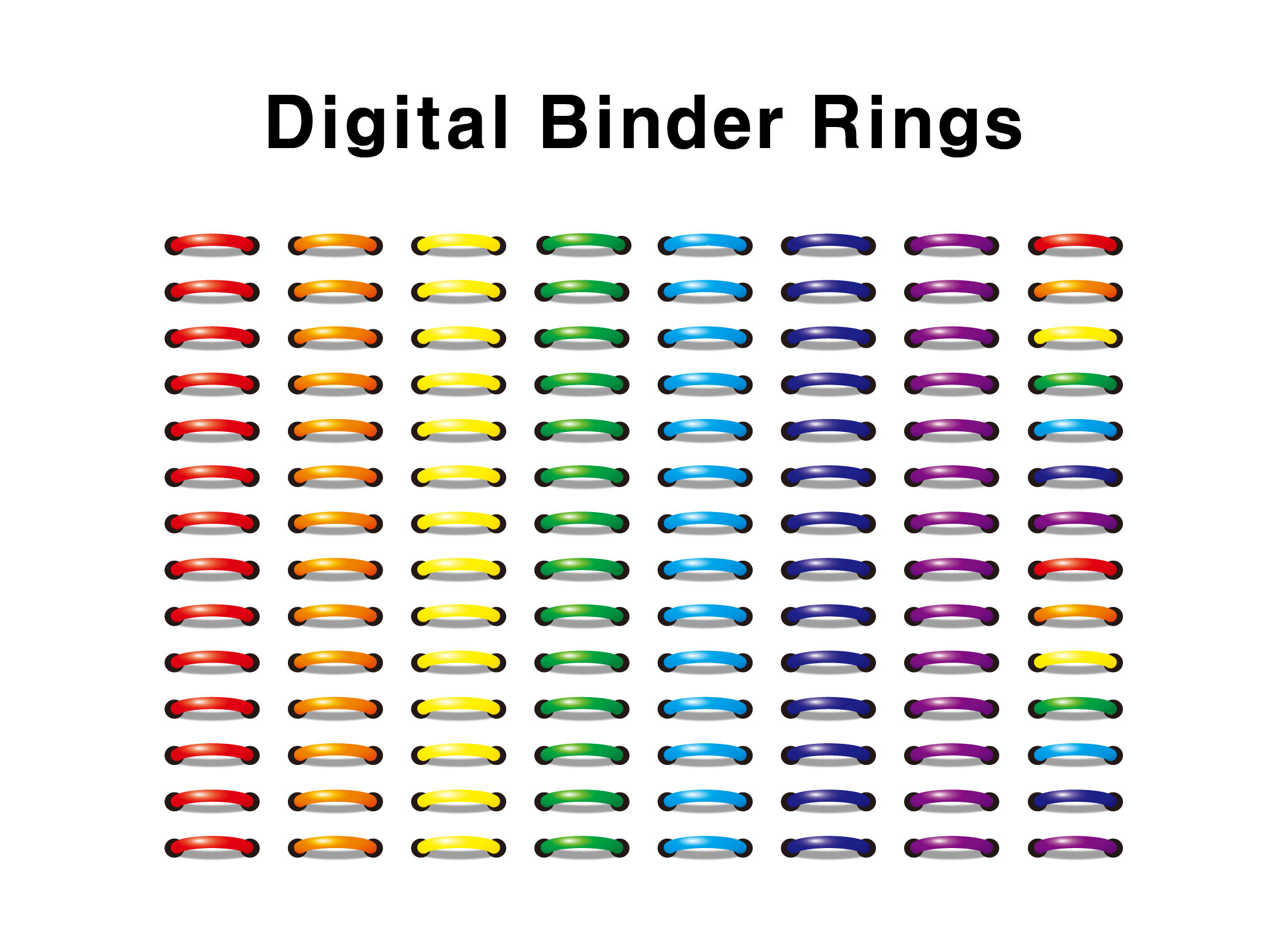 Digital Planner Binder Rings Rainbow Ring iPad Planner Ring Etsy