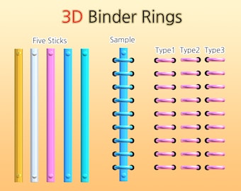 Pierścienie do segregatorów cyfrowych, naklejki na pierścienie do planera iPada, wstępnie przycięte naklejki
