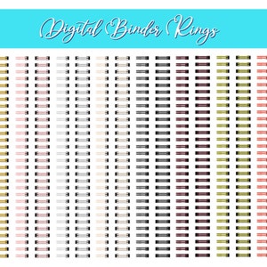 Digital Planner Binder Rings, goodnote Stickers, Pre-cropped sticker