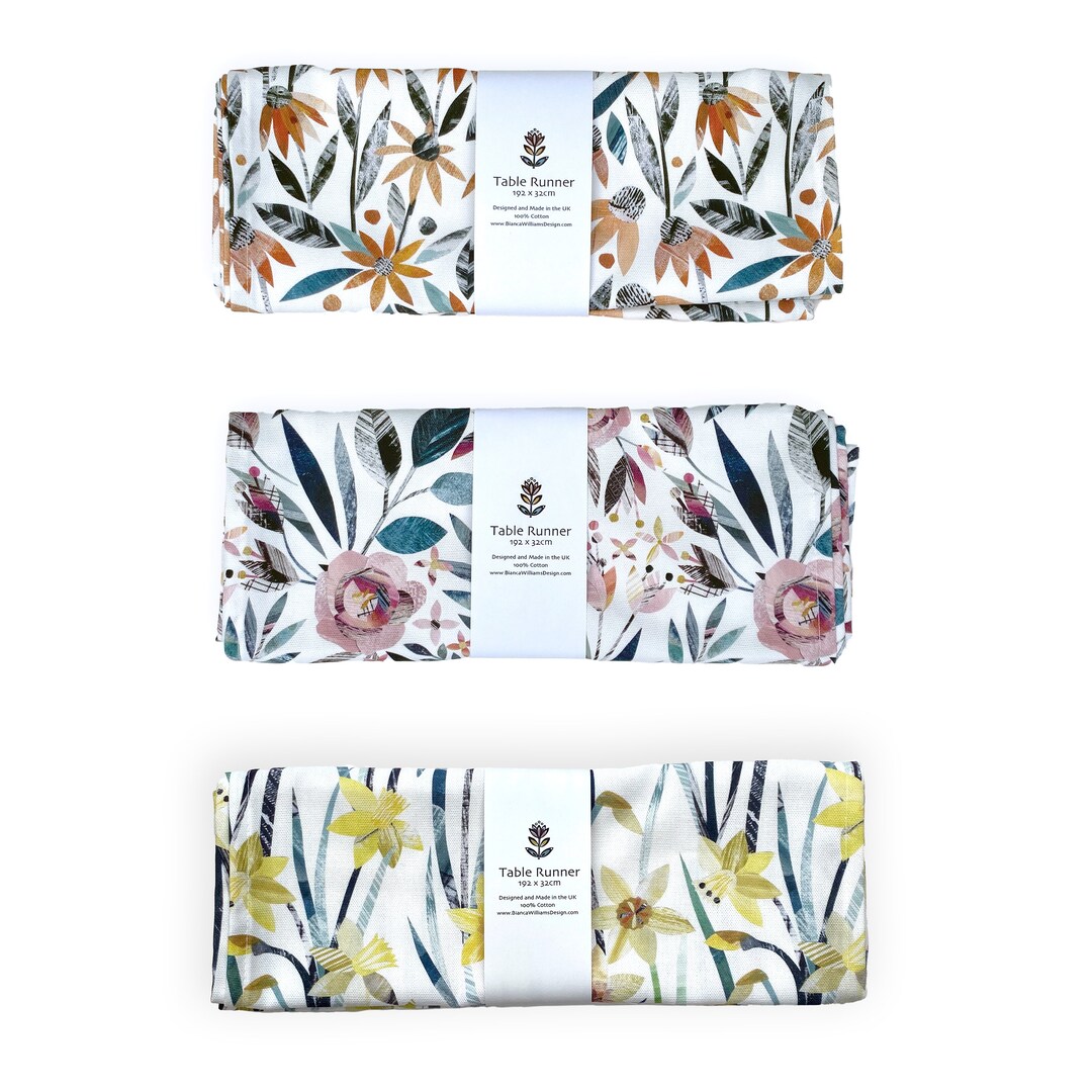 Floral Table Runner / Table Dressing / Table Linen / Table Decor