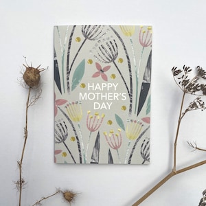 Muttertagskarte / Muttertagskarte, Karte für Mama, florale A6 Grußkarte, innen blanko.