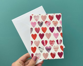 Heart Greeting Card / Blank Greeting Card, valentines card, anniversary card, birthdays, thinking of you, get well soon