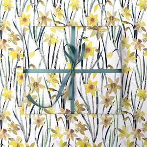 Narzissen Geschenkpapier / Geschenkpapier - Spring Flowers recyclebar