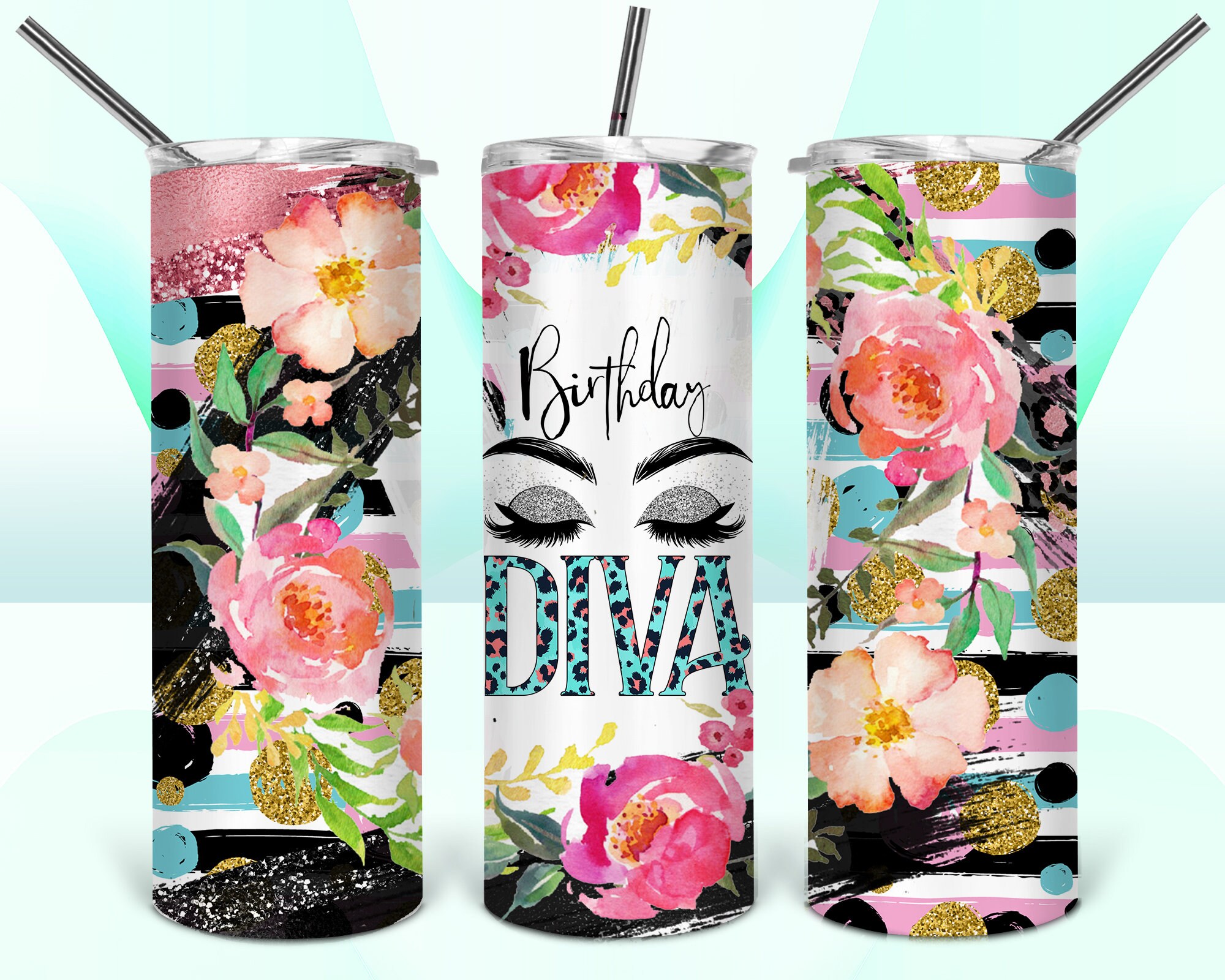 Tumbler Design Happy Birthday Bundle PNG Sublimation Tumbler Etsy España