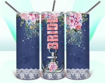 Tumbler Design Bride PNG Sublimation Tumbler 20oz Bride Tumbler PNG Bride Flowers Tumbler PNG Sublimation Tumbler Design Wedding Tumbler Png