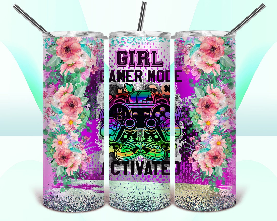 Tumbler Design Girl Gamer Mode Activated Quote PNG Sublimation - Etsy