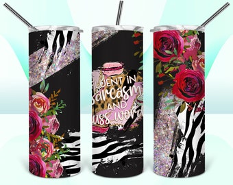 Tumbler Design Funny Quote PNG Sublimation Tumbler 20oz Sarcasm Tumbler PNG Sublimation Design Funny Quote Tumbler Fluent In Sarcasm Design