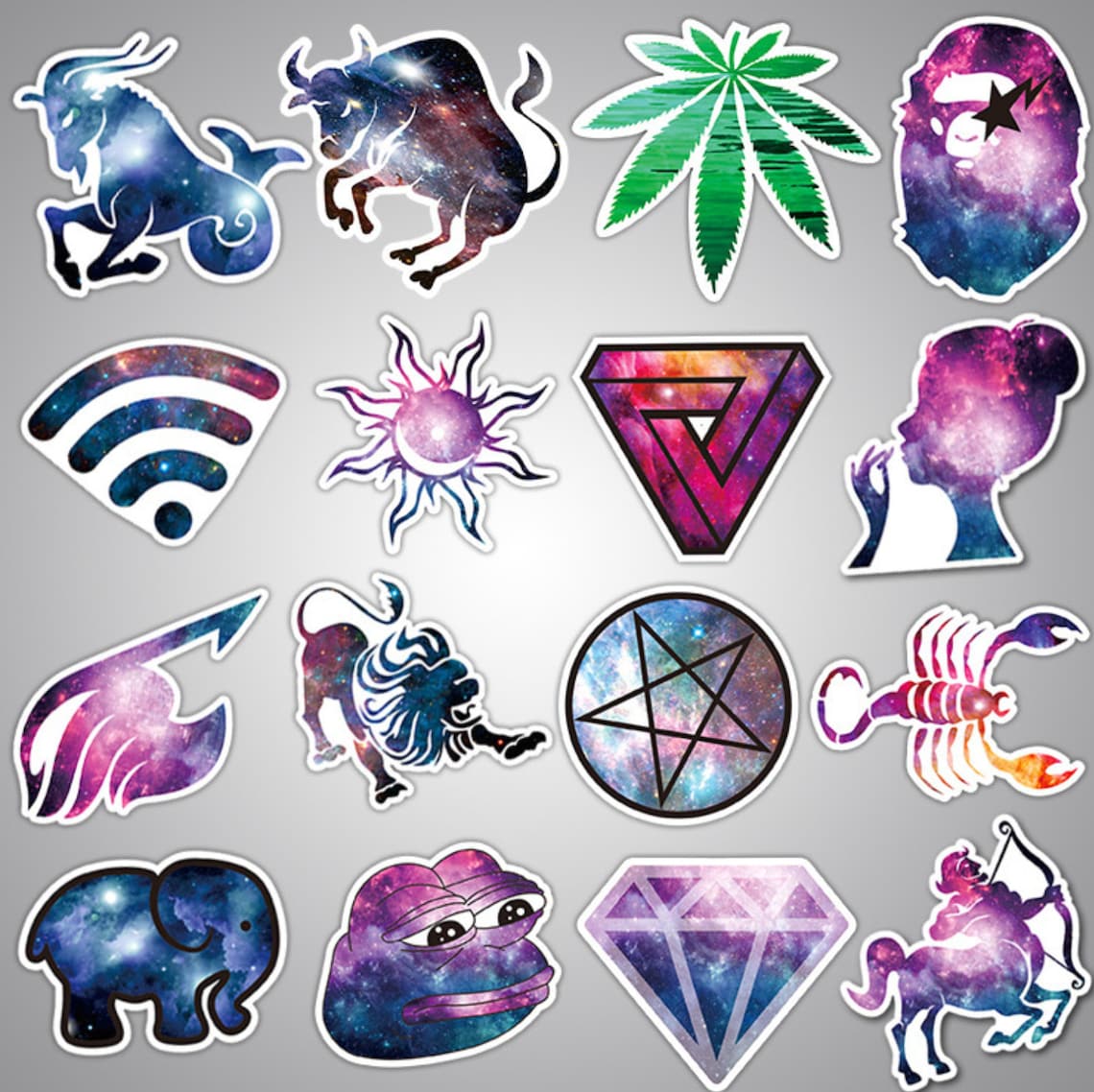 Random Galaxy Stickers Night Sky Stickers Sticker Pack - Etsy