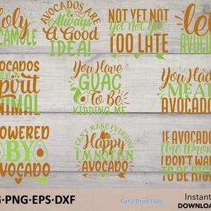 Avocado Quotes | Funny Avocado Svg | Holy Guacamole Svg | Funny Guac Quotes | Cricut cut files