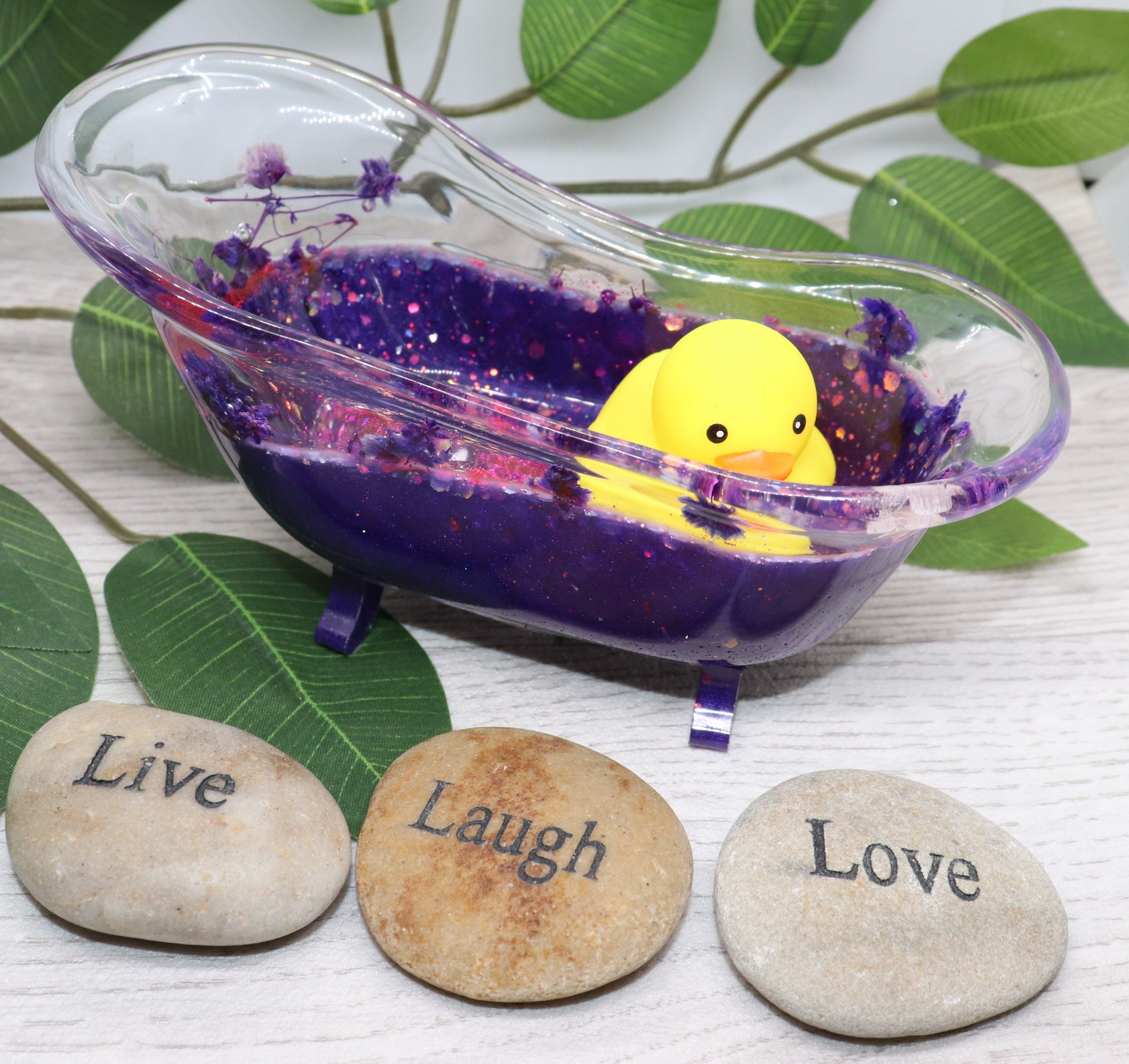 Bathtub Soap Dish Handmade With Resin, Pick Your Colours, Unusual Soap