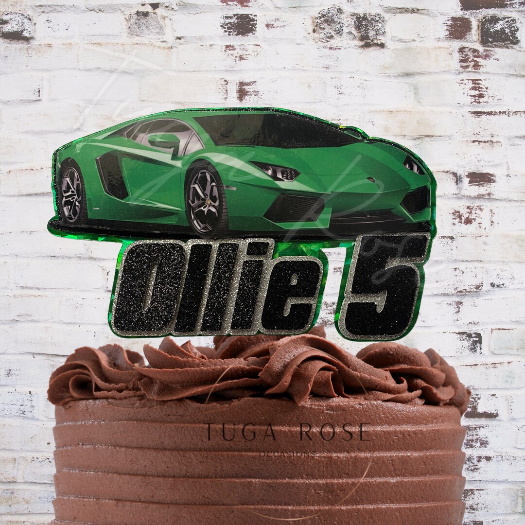 Lamborghini Cake Topper Personalised Cake Decoration for Car - Etsy