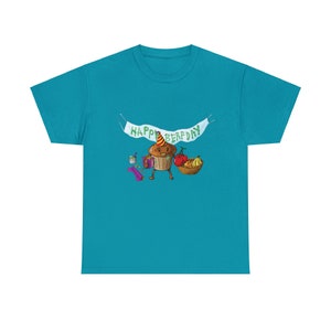 Cuppy de speciale Cupcake verjaardag Unisex zwaar katoenen T-shirt