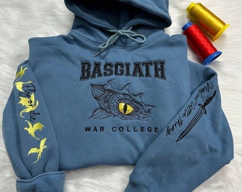 Basgiath War College Embroidered Sweatshirt, Custom Fourth Wing Shirt, Dragon Rider, Rebecca Yorros, Violet Sorrengail,Bookish Shirt,Fantasy