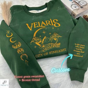 Velaris Embroidered Sweatshirt,Velaris City Of Starlight Embroidered Hoodie,The Night Court Shirt,City of Starlight,ACOTAR Shirt,SJM sweater