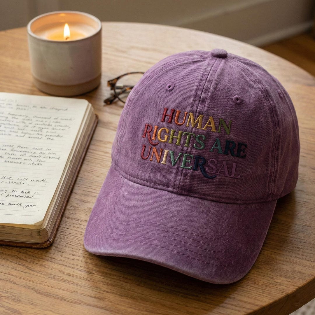 Human Rights Dad Human Rights Are Universal Hat, Embroidered Wash Dad Cap, Global ...