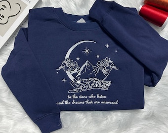 Sweat-shirt brodé Velaris, sweat à capuche brodé Velaris City Of Starlight, chemise The Night Court, City of Starlight, chemise ACOTAR, pull SJM