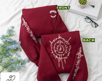 Astarion Tattoo Embroidered Sweatshirt, Baldur’s Gate Hoodie, Gamer Embroidered Crewneck, RPG Video Game Shirt, Gift for Gaming Fans