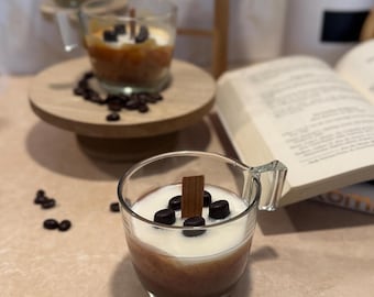 Soy Wax Candle,coffee Scented Candle Gift for mom, Housewarming Giftlogo 7 OZ