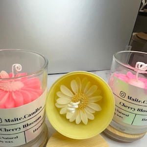 Soy Wax Candle, vanilla Scented, Peony Candle 15 oz | Soy Wax | Soy Wax Candle with Handcrafted.