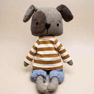 Patrón de costura para peluche de cachorro: Animal de peluche DIY (Patrón en PDF)