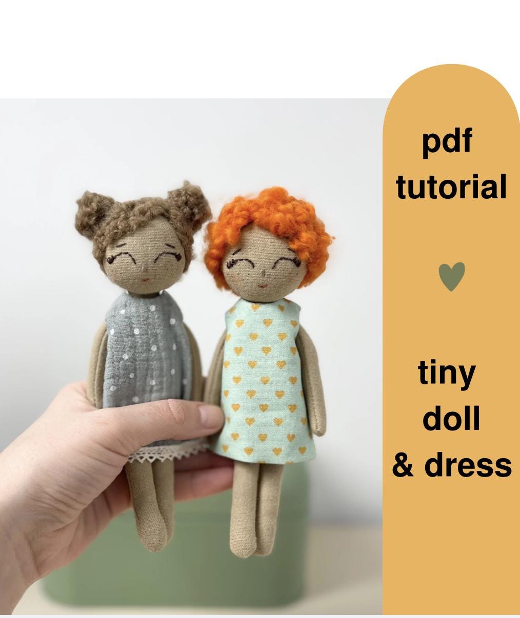 Tiny Soft Doll Pdf Pattern - Etsy