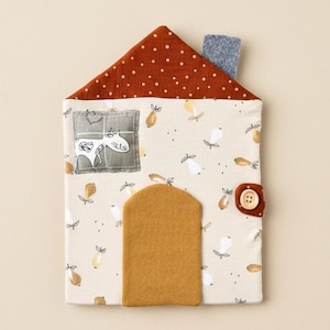 Faltbares Haus für kleine Puppen Pdf-Muster