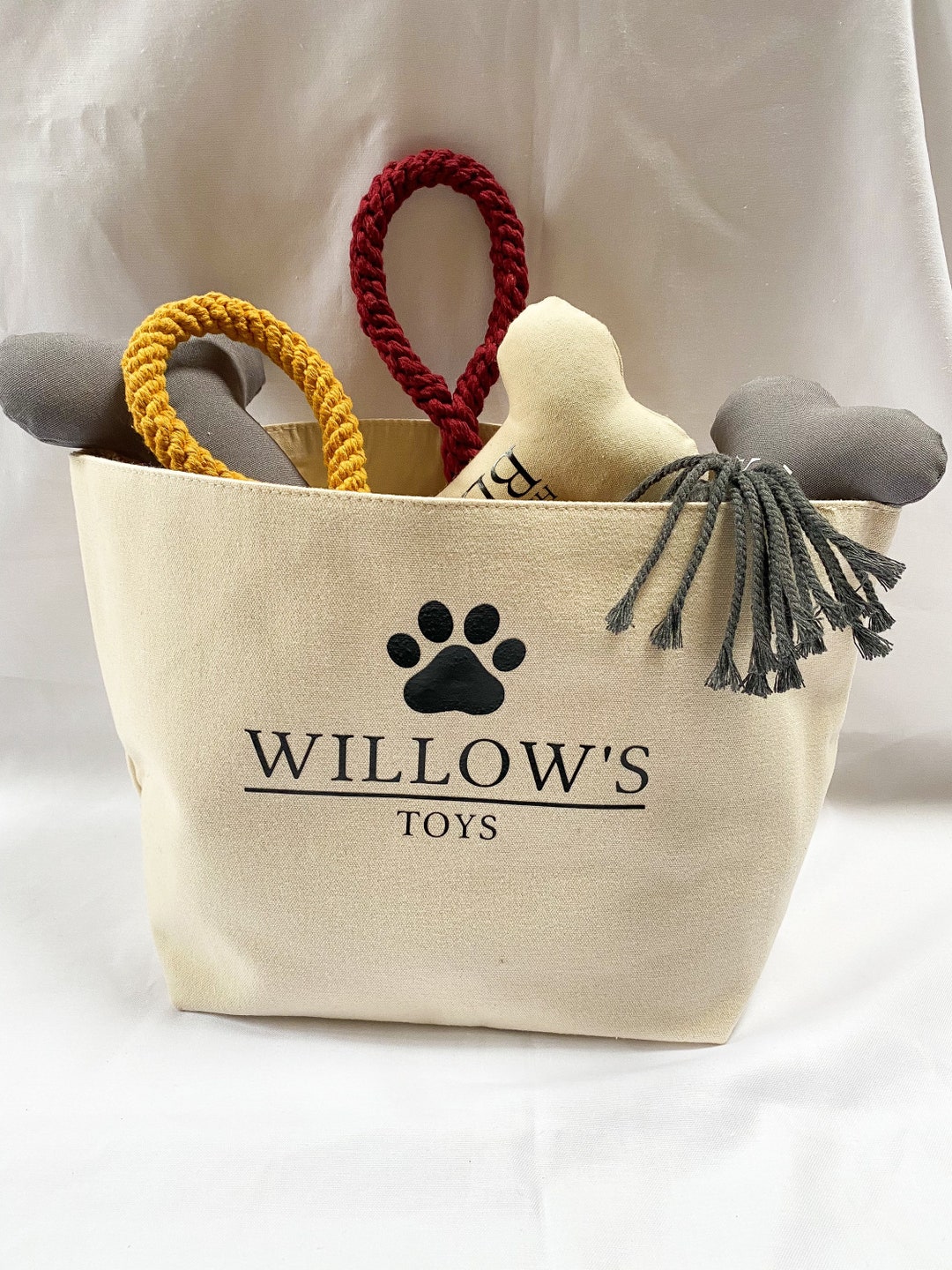 Personalised Dog Toy Bag Dog Toys Storage Dog Toy Bin Etsy