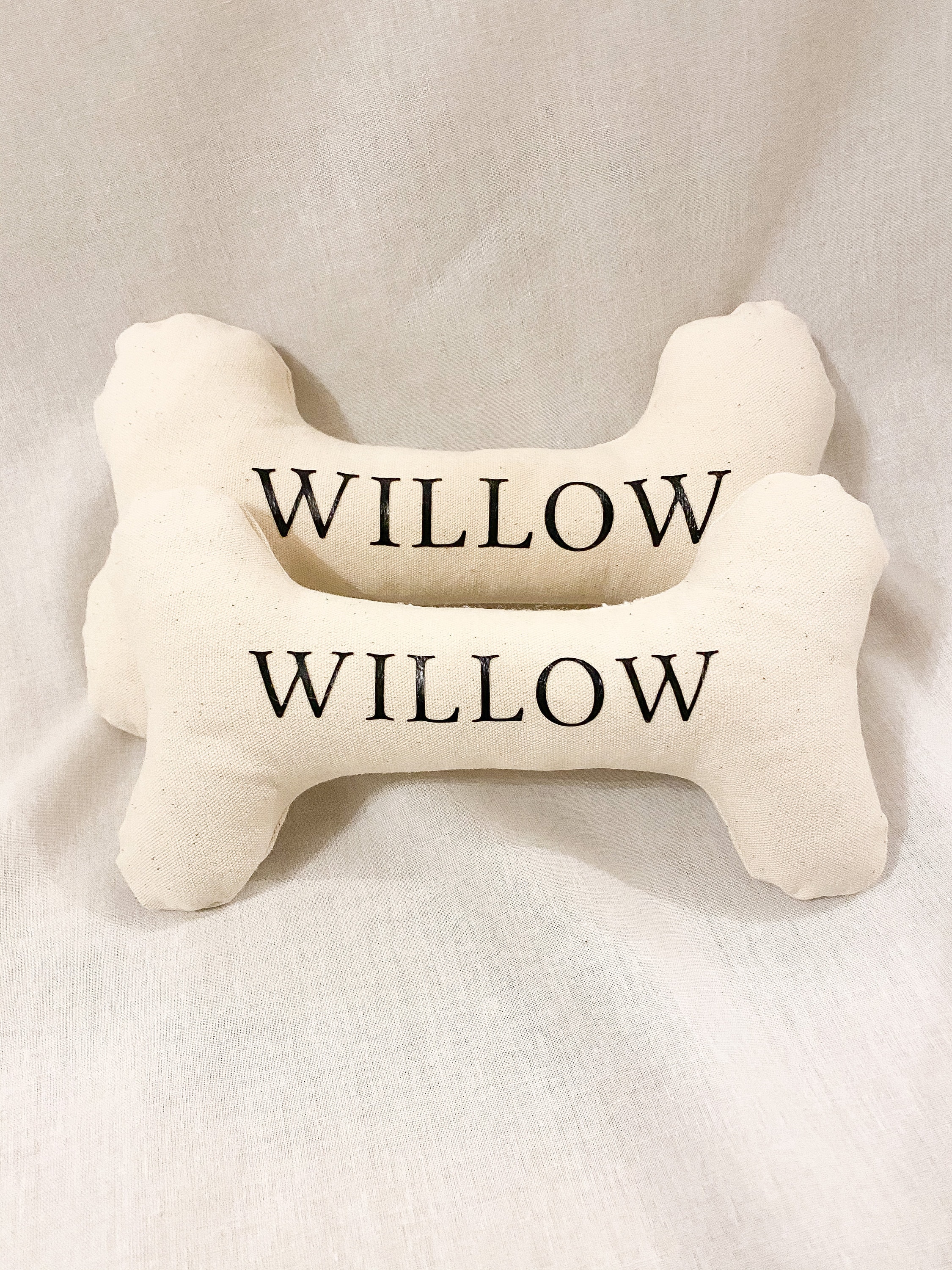 Handmade personalised dog bone toy Personalised puppy dog Etsy