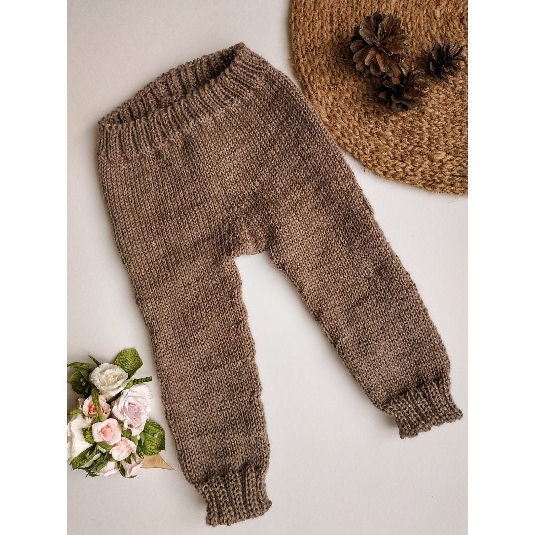 Kids knitted pants Hand made pants for kids | Etsy