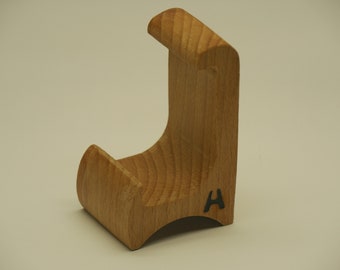 Wooden phone holder