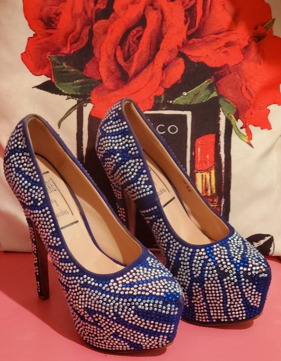 Desire by Jacobies Shoes | Rhinestone Pumps