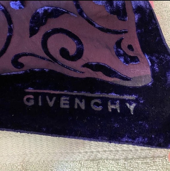 Givenchy Rare Vintage Velvet Scarf Like New - image 4