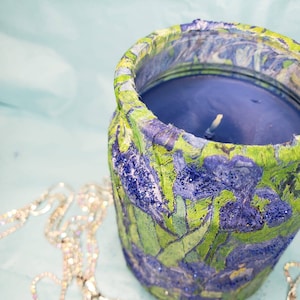 Irises by Van Gogh Candle Handmade
