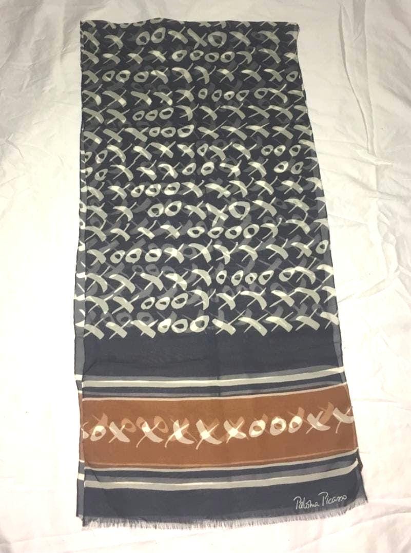 Foulard Rond En Soie Paloma Picasso - Ancien, Motif Cœur Rouge, Occasion